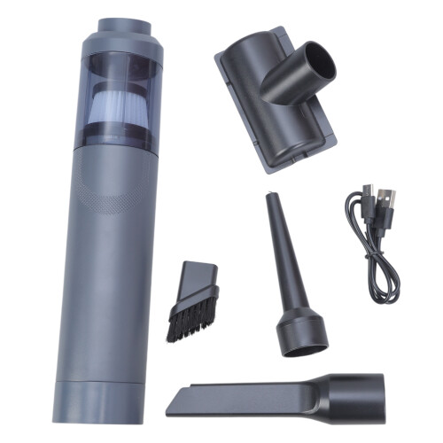 Portable Handheld Vacuum Cleaner-blue gray brushed motor