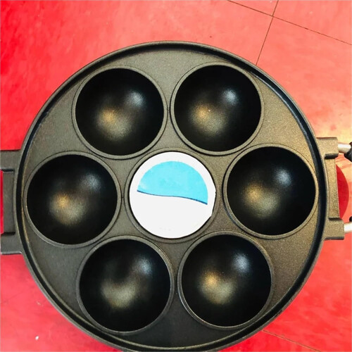 Cast Iron Omelette Pan NonStick Egg Cooker Kitchen Cookware Black 1