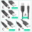 MultiSize USB-auf-DC5V-Ladekabel,-30cm 2,5x0,7mm 5