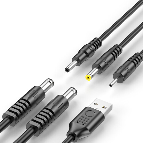 MultiSize USB-auf-DC5V-Ladekabel,-30cm 2,5x0,7mm 2