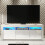 TV Unit 160cm Shine - White with Gloss Doors and LED Lights 4