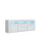 TV Unit 160cm Shine - White with Gloss Doors and LED Lights 10