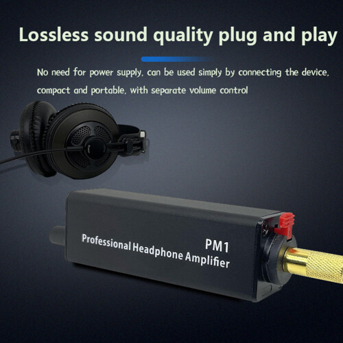 Studio Grade Portable Headphone Amplifier, 3.5mm 6.35mm 2