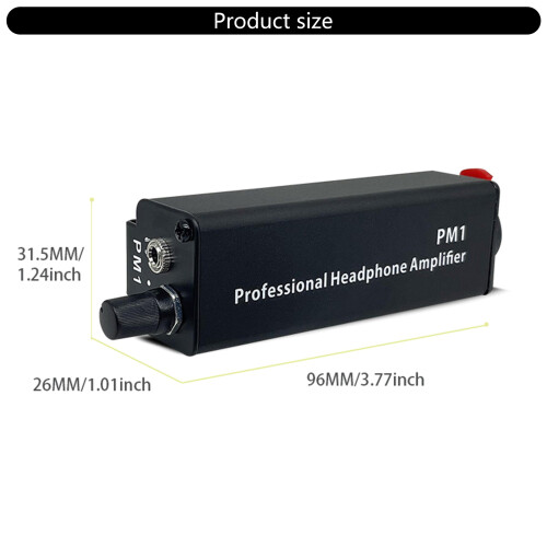 Studio Grade Portable Headphone Amplifier, 3.5mm 6.35mm 1