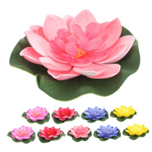 10 Pieces Floating Artificial Plants Water Lily Leaves Decoration for Pond Pool Aquarium Water Gardens