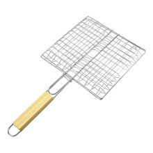 BBQ Grill Basket Large Rotissari Skewer Grid Slotted Grill Pan Outdoor Camping Food Carrier Easy Clean Flavor Basket