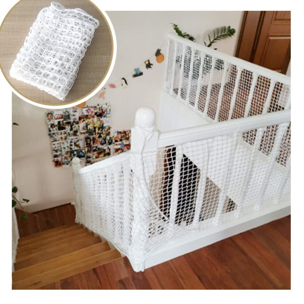 Stair Protection Net For Children, Child Rail Net, Balcony Fence, 0.8X5.5m Brown