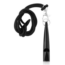 Dog Training Whistle with Lanyard Pitch Tow Whistle for Clear Commands (Black)