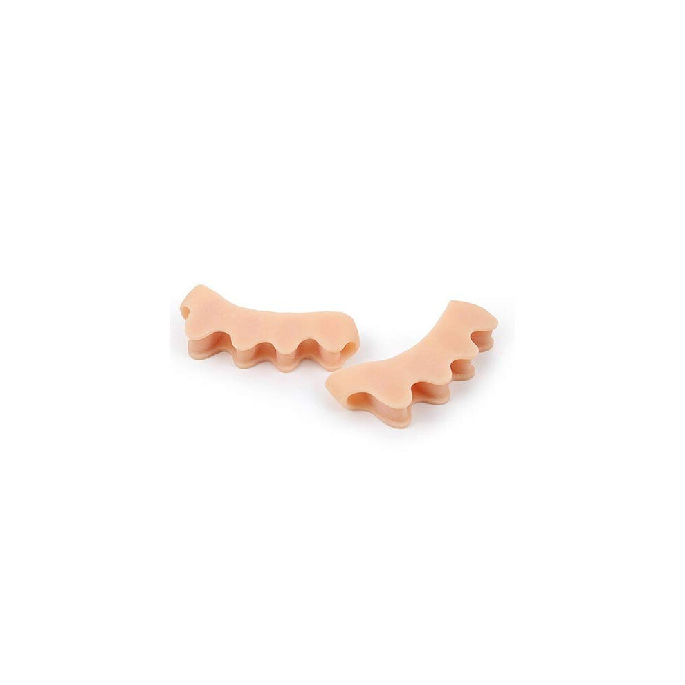Toe Separator, Bunion Corrector, Can Wear Shoes and Feet, Thumb Valgus Corrector, Toe Separator for Adults and Children, Silicone Toe (Skin Tone)