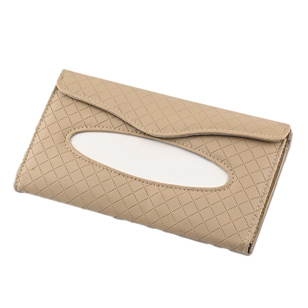 Stylish Car Tissue Holder, High-Quality Pu Leather For A Rich Look, Smooth Velvet Interior Protects Tissues, Magic Tape Design Offers Stability, Easy 9190834590721