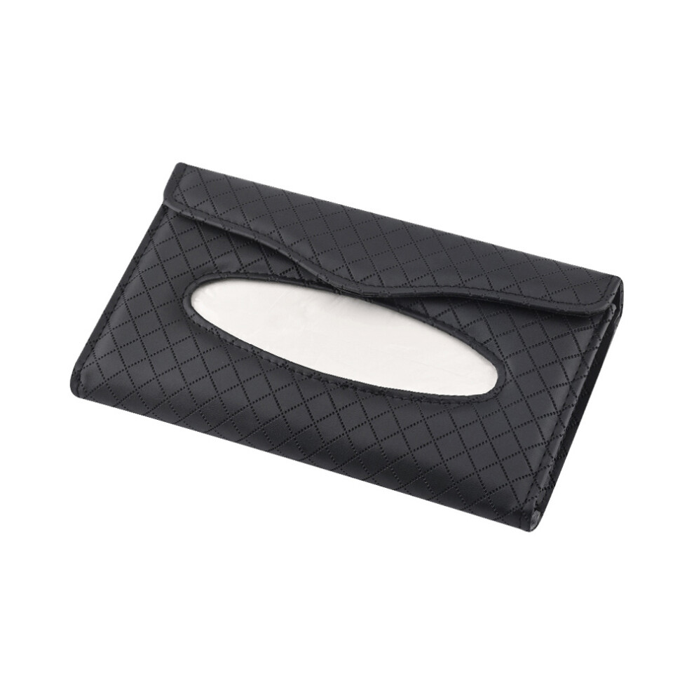 Stylish Car Tissue Holder, High-Quality Pu Leather For A Rich Look, Smooth Velvet Interior Protects Tissues, Magic Tape Design Offers Stability, Easy 9190834590714