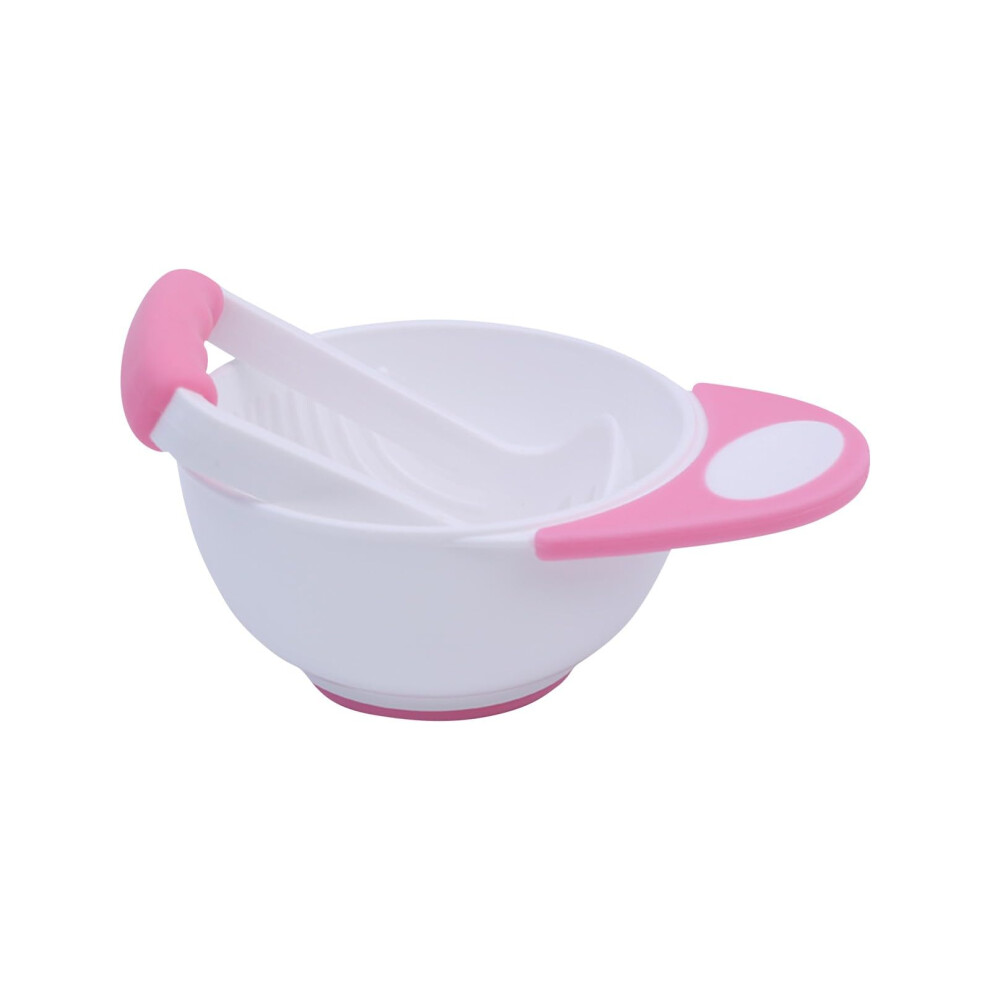 Baby Food Masher Bowl with Handle, Toddler Feeding Set for Puree, Black Plates and Bowls 6x15cm
