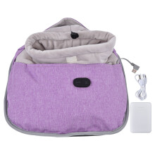 Low-Voltage Heated Blanket, Water Repellent Mittens, Cozy Winter Gear for Indoor Bliss (Purple)