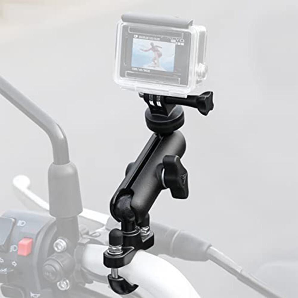 Adventure-Ready 360 Rotation Bike Mount, Motorcycle Handlebar Bracket, Aluminum Alloy Arm Non-Slip Shockproof, For Gopro Hero 6/7/8/9 And More, 9176269151904