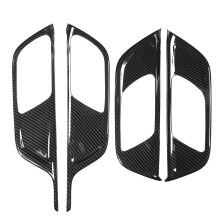 Maniglie delle portiere in stile fibra di carbonio Accessori interni auto Rifinitura decorativa Aspetto lussuoso Plastica ABS di alta qualità