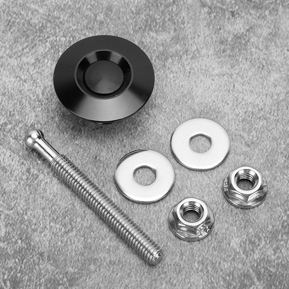 Car Bonnet Lock 30Mm / 1.2In Push Button Hood Pins Universal Black 7901379790253