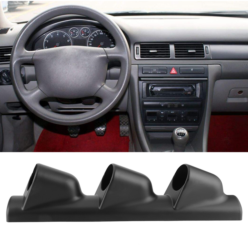 52Mm 2In 3-Hole Abs Gauge Mount Holder For Car Dash Black 8281379784513