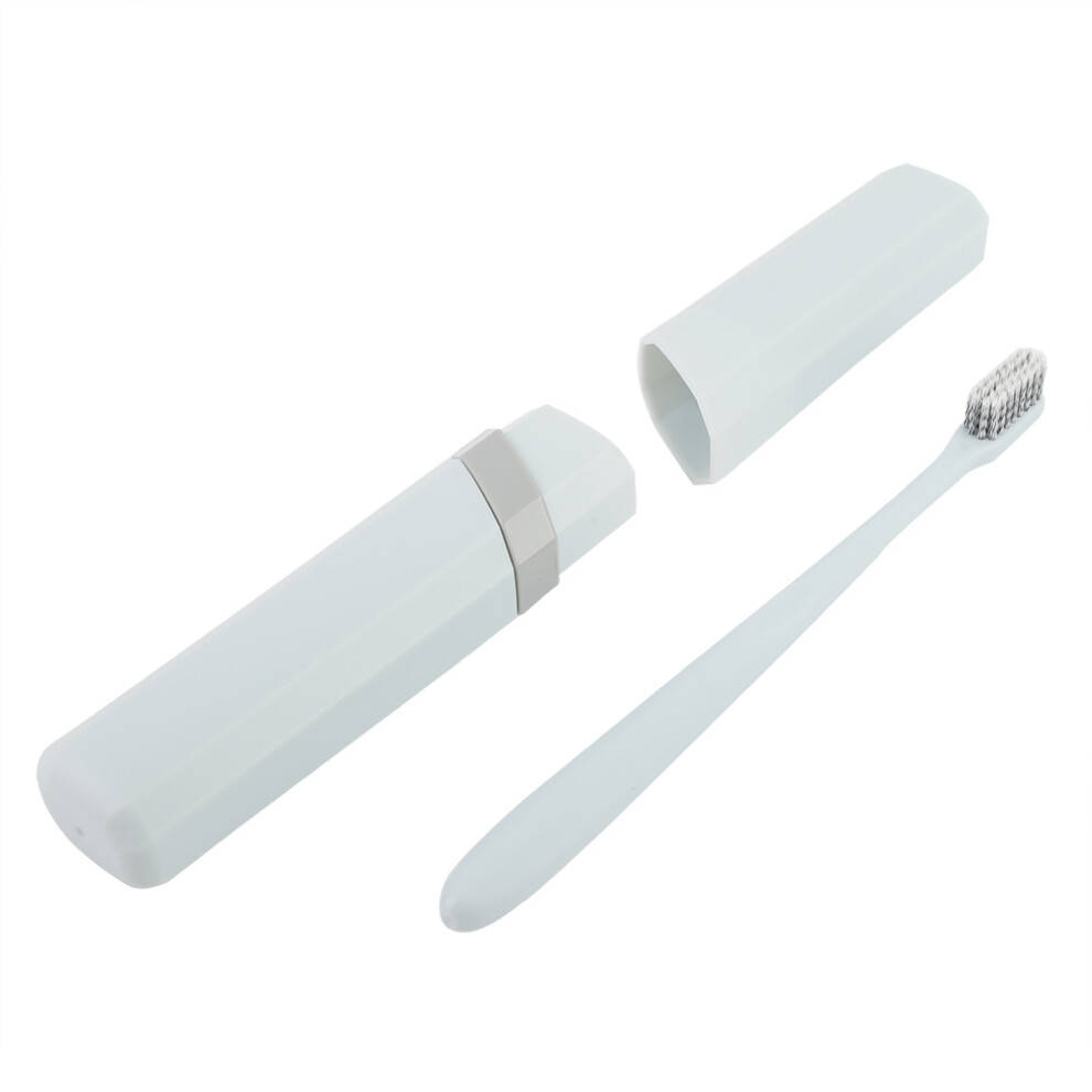 White Travel Toothbrush Case, Compact Size Pp Material Portable Toothbrush Container With Ventilation Hole, Perfect For Business Trips Camping And