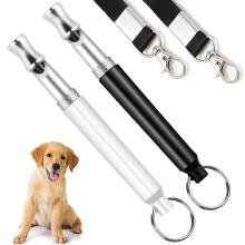 2 pieces dog whistle, recall dog whistles, ultrasonic, stops barking quietly, adjustable dog training whistle, with lanyard