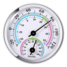 Bærbart indendørs termometer/hygrometer, aluminiumslegeringsstruktur, letlæselig skala til omfattende overvågning i hjem, kontorer, haver og