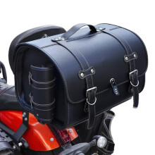 Motorcycle Box Triumph Rocket 3 GT Leather Waterproof Rear Trunk Case Luggage Tour Storage Black