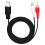 Flexibel USB-mannetje naar 2RCA mannelijk 1