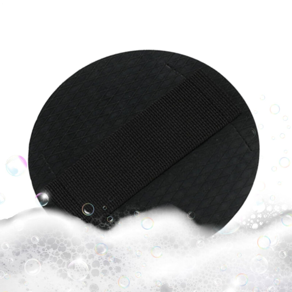 Black Body Scrub For Shower And Bath, Skin Cleansing Massage Tool Portable Round Back Scrubber For Skin Care, Shower, Bathtub, Travel, Gym, Sauna,