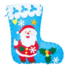 Children's Sock Craft Kits for Creative Handicrafts  Group Activity for Boys and Girls Fleece Christmas Stocking Christmas Set for Kids