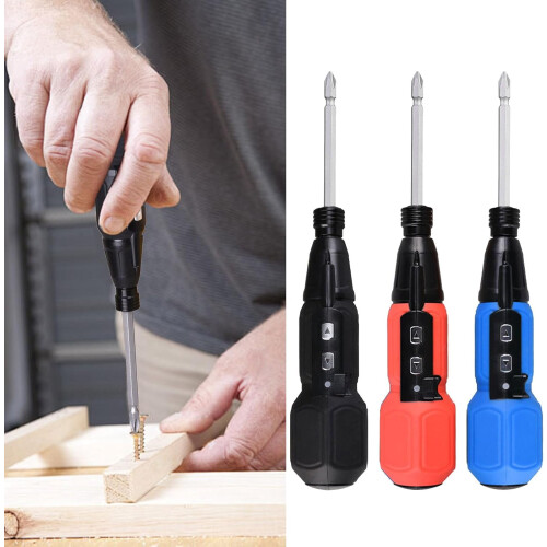 Electric Screwdriver Adjustable Speed Drill 3.6V USB Rechargeable Removable Replaceable Power Tool with LED Light Electric Screwdriver Set B 1