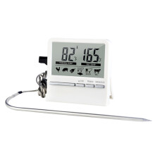 Meat Thermometer with Long Probe and Digital Kitchen Timer for Accurate Grilling and Cooking