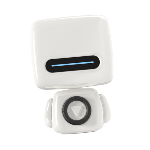 Cute Robot Shape Bluetooth Speaker with 900mAh Battery, 8M Range, White