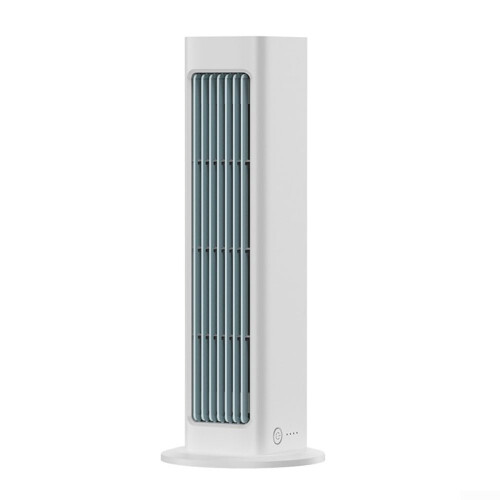 Three Speed Bladeless Wall Fan With Tower Airflow Cooling Technology For Compact White Indoor Use