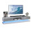 TV Unit 180cm Bloom - White & Grey Gloss Doors and LED Lights 6