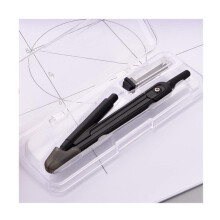 Compasses, Black Geometry Math Set, Compasses, 1 Case Lead for Mechanical Pencils