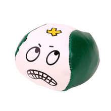 Mini Juggling Balls with Funny Face Designs Bean Bags for Beginners and Adults Party Supplies Green