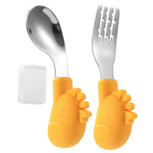 1 Set Utensils Lovely Forks and Spoon with Storage Container Durable and Temperature Resistant Cutlery for Weaning and Feeding Essentials