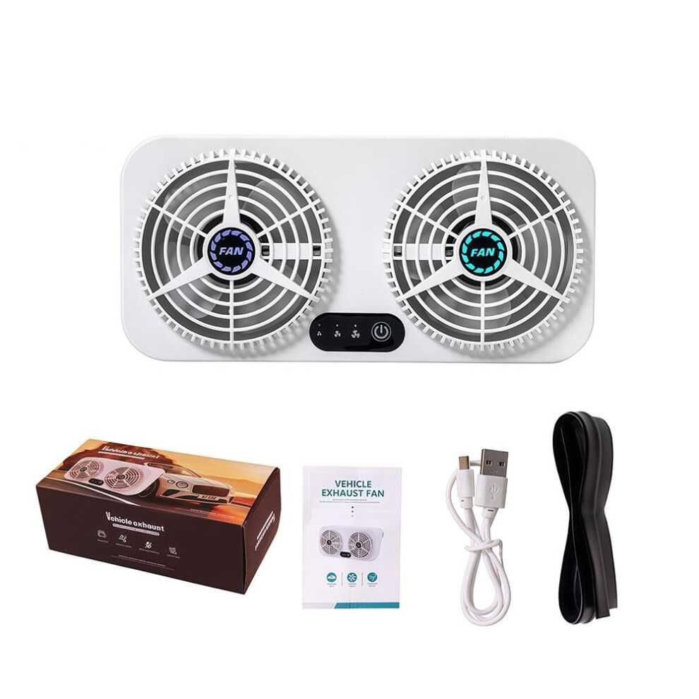 Car Solar Power Exhaust Fan Usbpowered Car Ventilator Windowmount Interior Cooling Fan For Cars 9412369043689