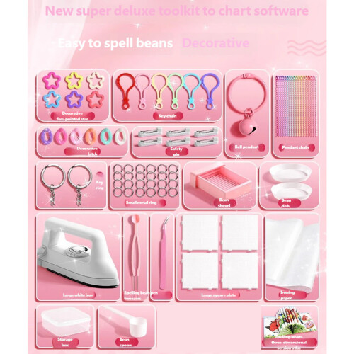 Complete Beads Art Set Includes Safe-48 colors standard m 1
