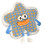 Cute Star Pattern Sofa Pillow With Funny 3D Sausage Lip-Blue 1