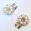 Pearls Rhinestones Embellished Cufflinks Clips-silver 7