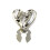 Heart Shaped Alloy Cufflinks Clip Decorative Button Clip-silver 1