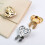 Heart Shaped Alloy Cufflinks Clip Decorative Button Clip-silver 4
