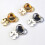 Heart Shaped Alloy Cufflinks Clip Decorative Button Clip-silver 7