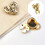 Heart Shaped Alloy Cufflinks Clip Decorative Button Clip-silver 2