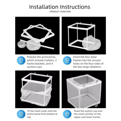 Fishtanks Divider Suspended Breeding Net With Clear-2 2