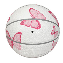 Outdoor Basketball Durable Rubber Ball with Good Bounce for Training Portable Sports Equipment for Home and Pink