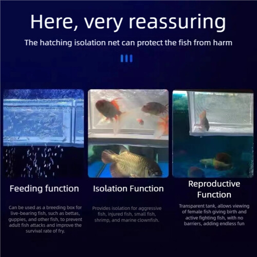 Fishtanks Divider Suspended Breeding Net With Clear-2 1