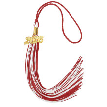 2026 Commemorative Graduation Tassels Artificial-Red  White