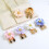 Pearlized Floral Cufflinks Clip Decorative- light purple1 2