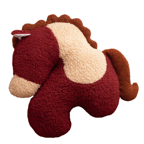 Ponies Shape PP Cotton Stuffed Pillow Cushion Safe For-Red